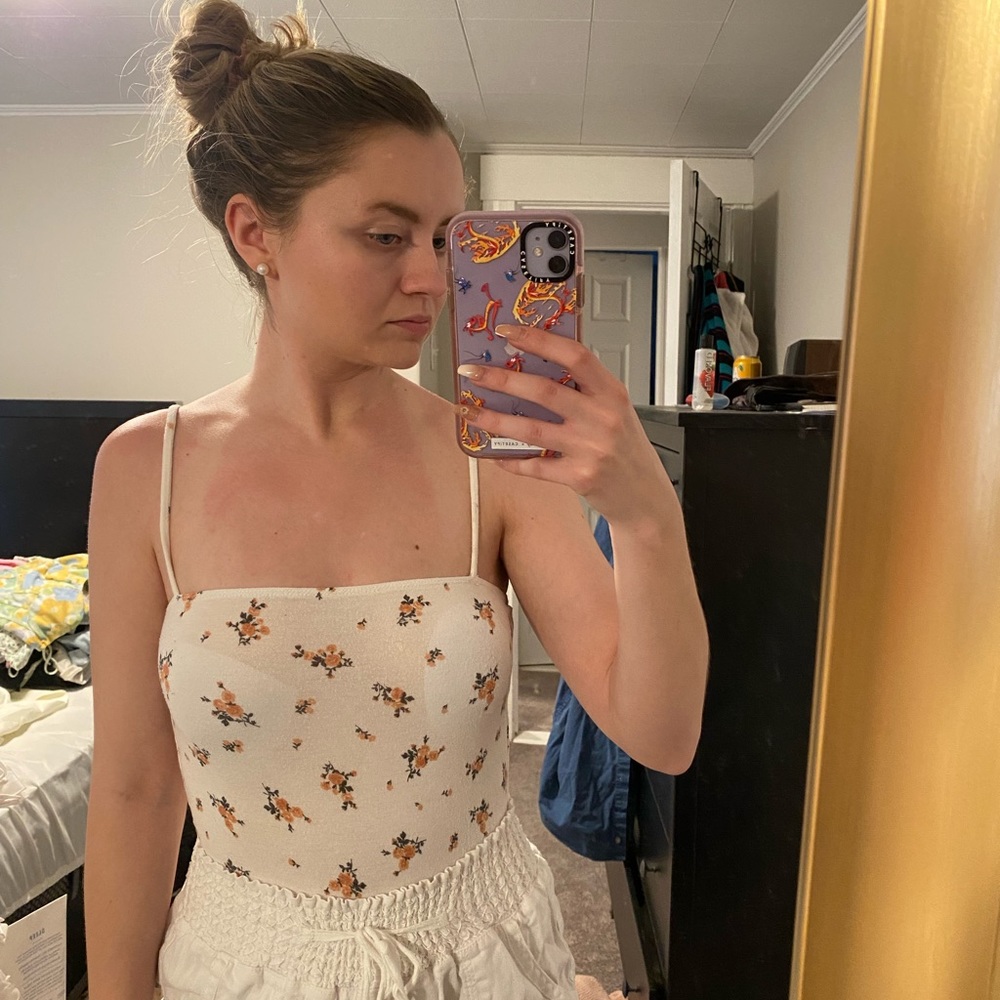 Forever 21 floral bodysuit, size S,